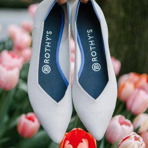 Rothy's Pointed Toe Flats - 6.5 - Flax Birdseye